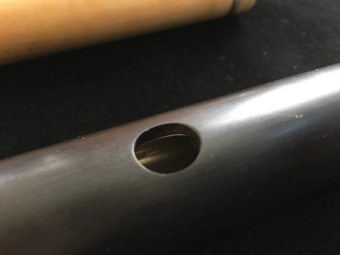 Wooden flutes front mouthpiece