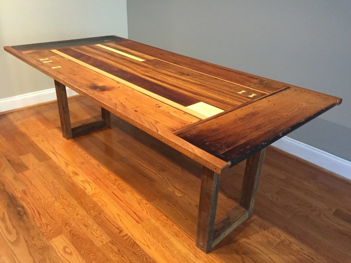 Wood dinner table