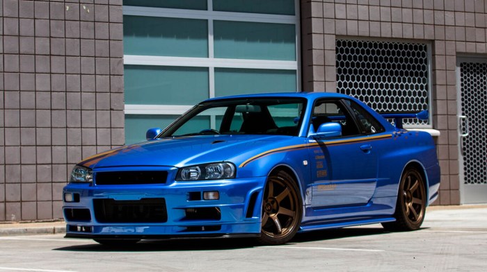 Skyline gtr r34 wheels out