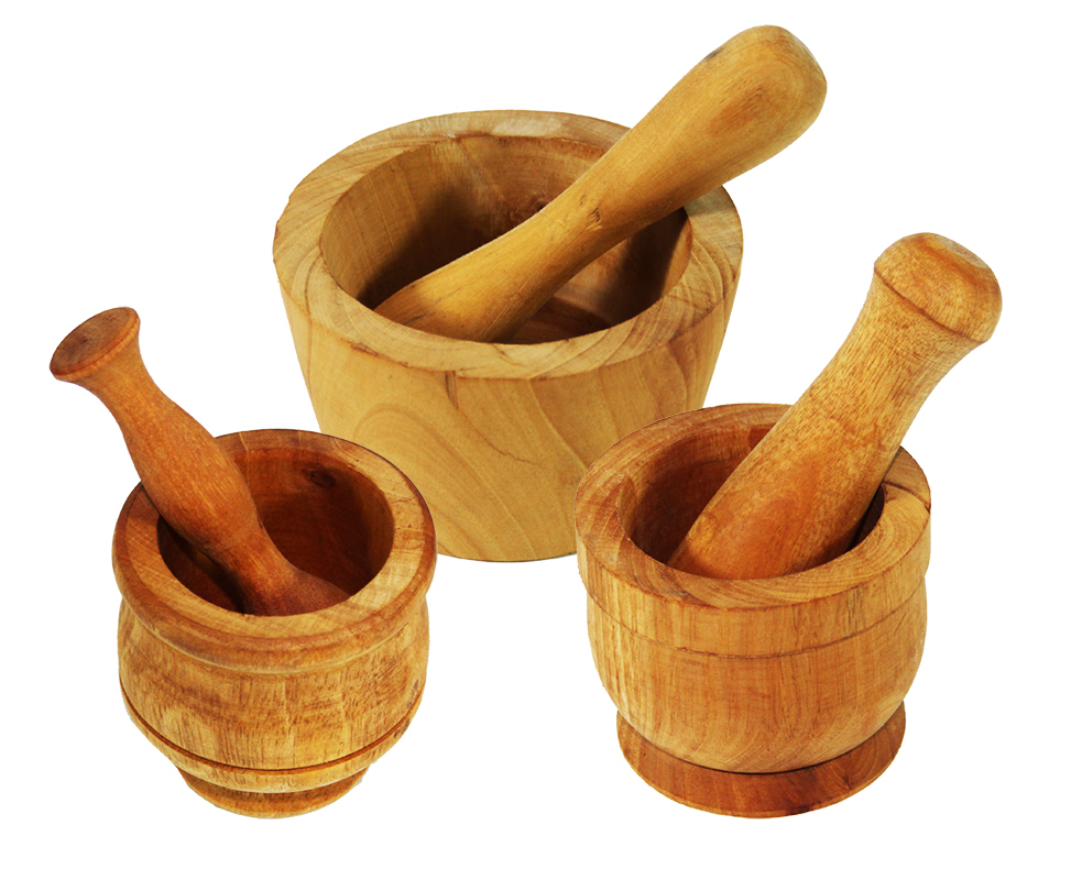 Mortar pestle wooden