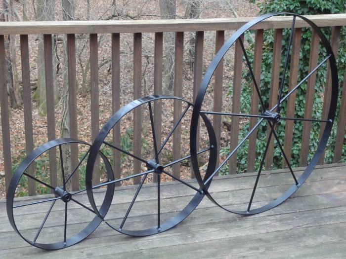 Metal wagon wheels