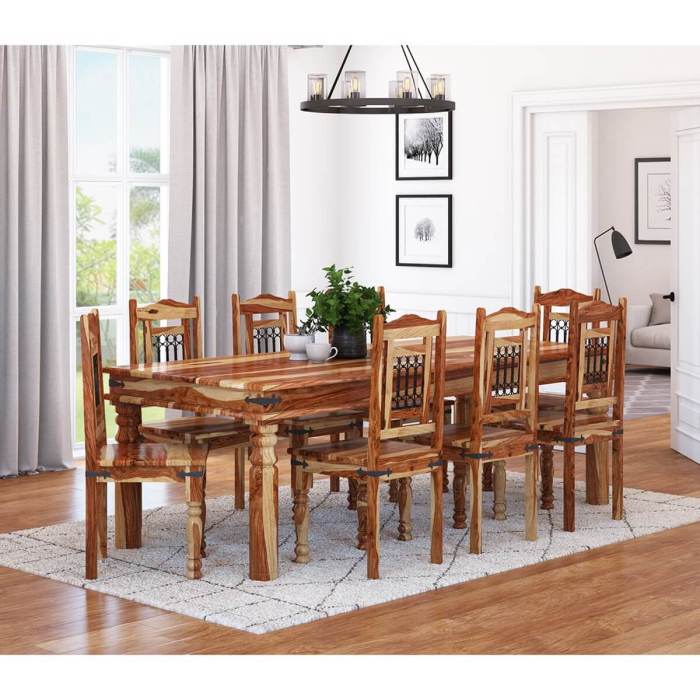 Real wood dining table