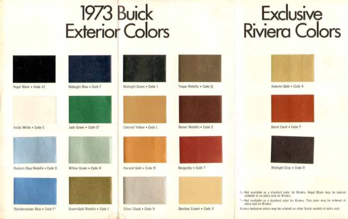 1977 buick riviera dark green paint colors