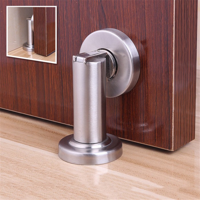 Door magnetic stopper stop stainless steel magnet high casting powerful household office holder doorstops quality catch nickel satin stops aliexpress