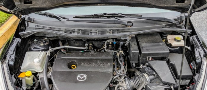 Serpentine belt and tensioner replacement mazda