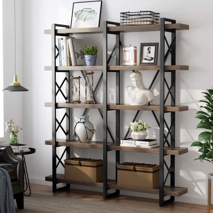 Shelf metal wood