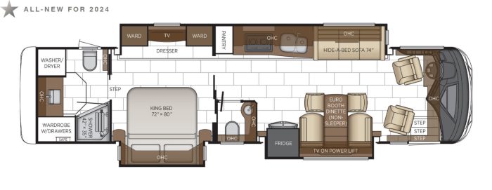 Newmar aire mountain class floorplan specs specifications options