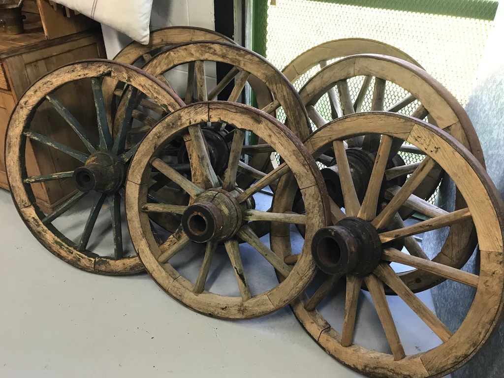 Cart vending rustic large wheels wagon custom