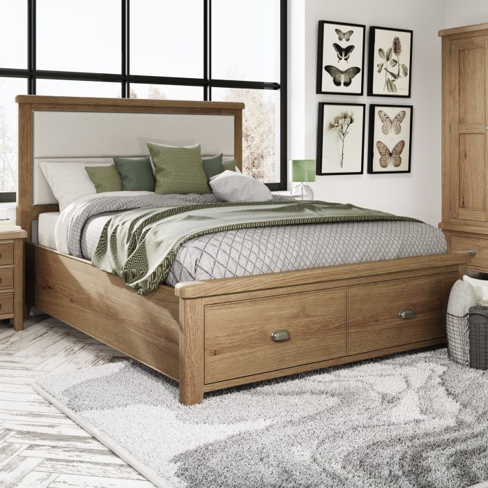 Wood platform bed frame king