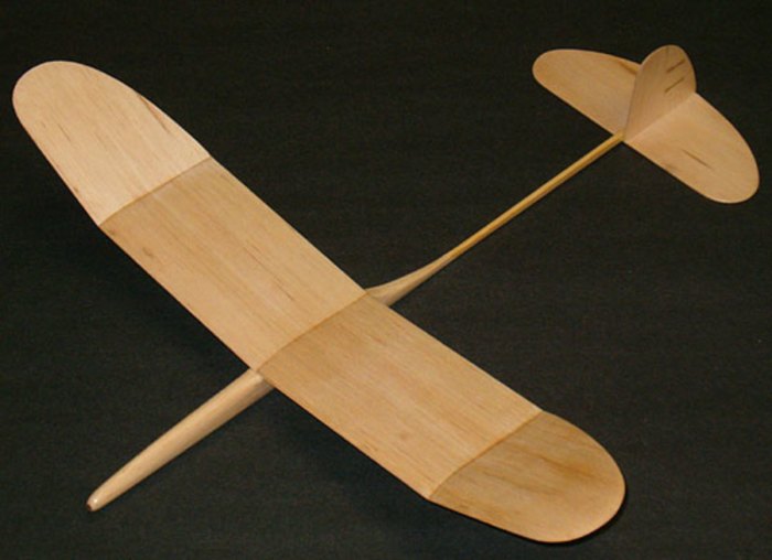 Balsa wood glider