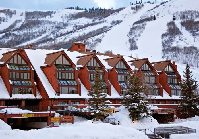 The lodge at the mountain village