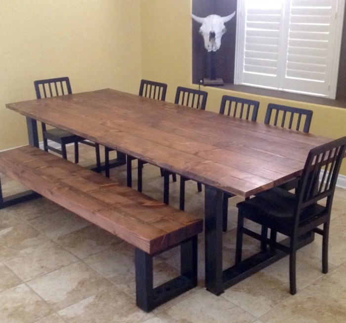 Real wood dining table