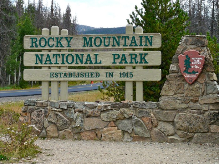 Park rocky national mountain sign entrance colorado preview