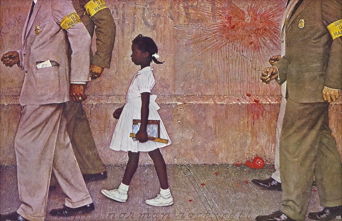 Rockwell norman problem live neighborhood kids painting civil rights 1967