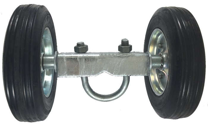 Chain link fence gate wheels