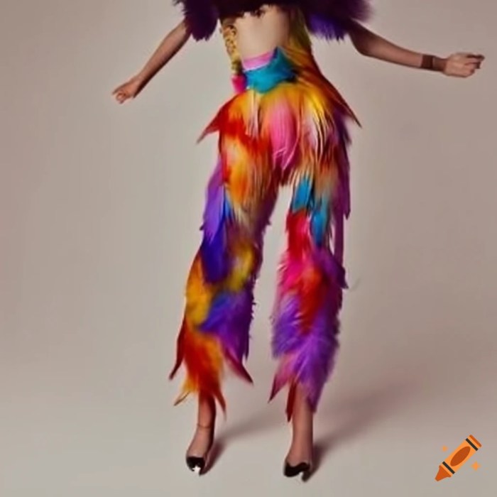 Feather pants