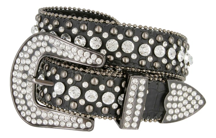 Black rhinestone belt