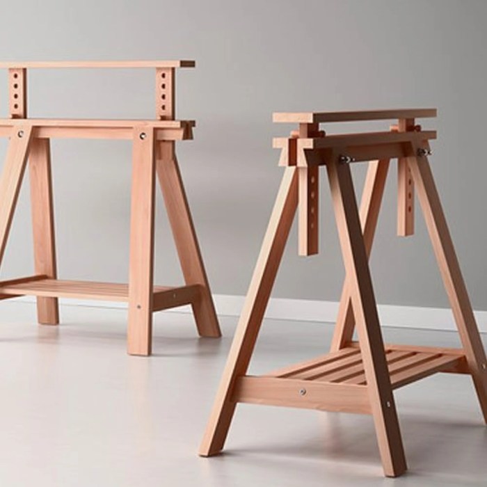 Wooden desk legs