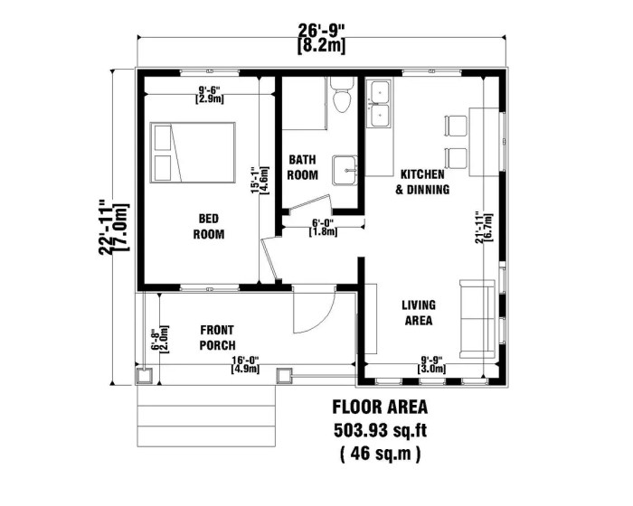 1 bedroom cabin plans