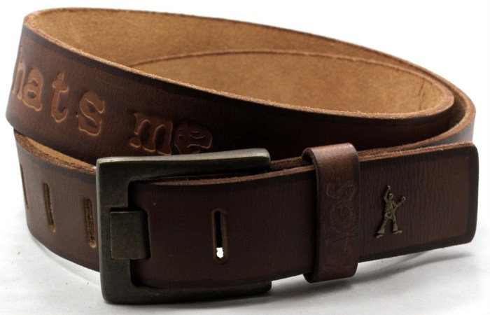 Wide leather belt