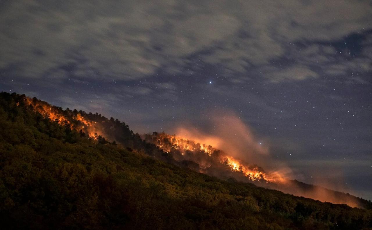 Sauratown mountain fire