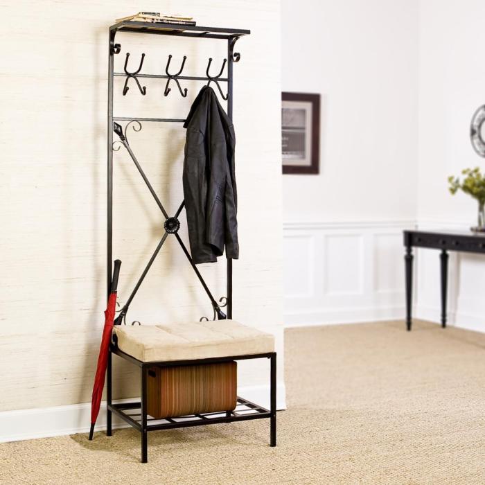 Hall Tree Bench with Built-in Coat Rack and Shoe Rack: A Complete Entryway Solution