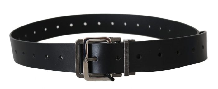 Black belt with silver buckle