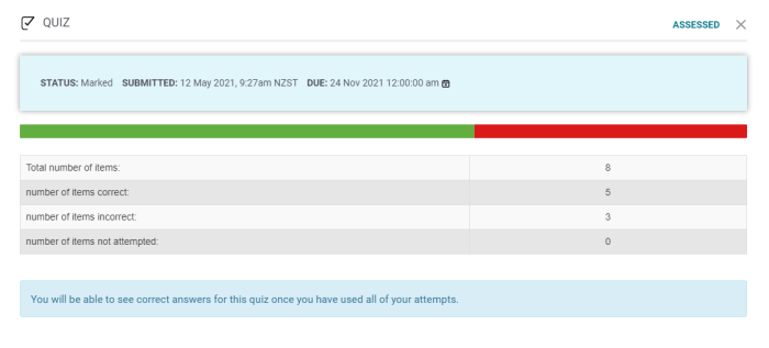 Mini Exams for Quiz Feedback Tools 191