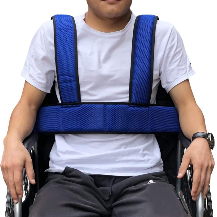 Wheelchair seat belt