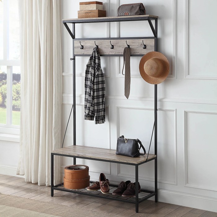 Hall Tree Bench with Coat Hooks and Shelves: A Versatile Piece