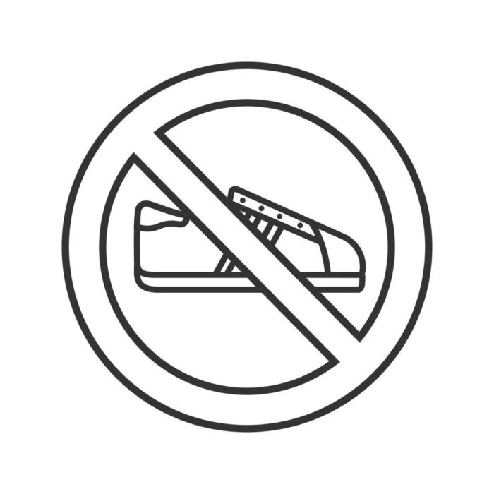 Sign outdoor footwear prohibition signs printable safety signage acm nz