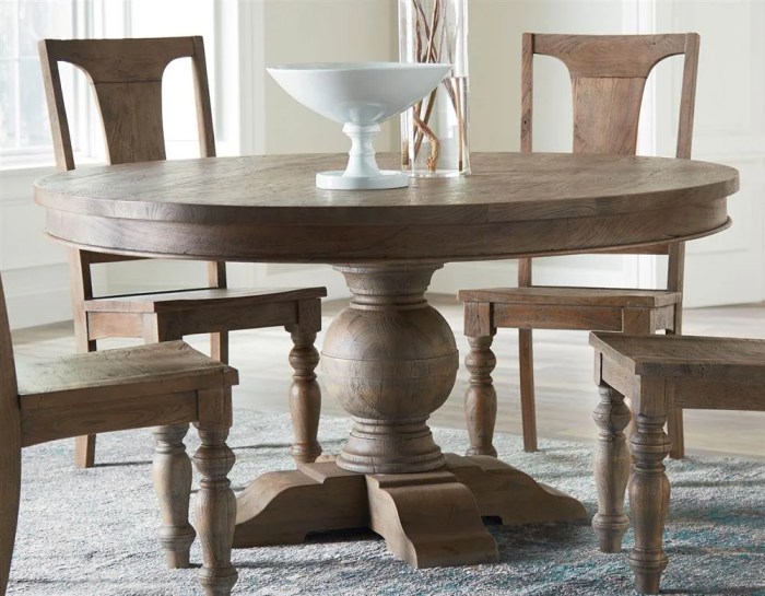 Round wood dinette table