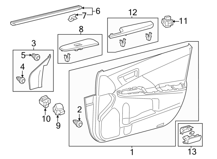 Door trim panel pictures toyota camry