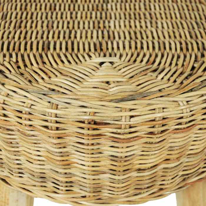 Rattan Hall Tree Bench: Natural and Bohemian