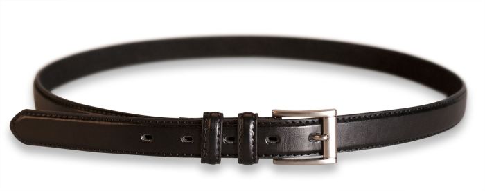 Thin leather belt