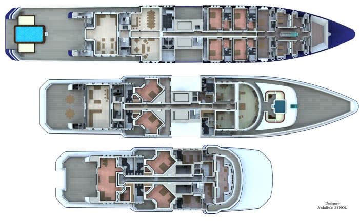 Never say never again yacht bennttti floor plan