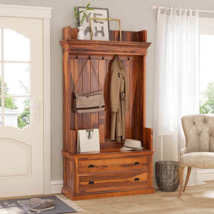 Entryway weathered mudroom cubbies