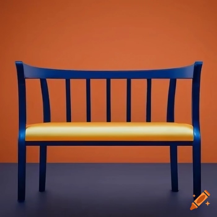 Orange Hall Tree Bench: A Vibrant and Warm Color