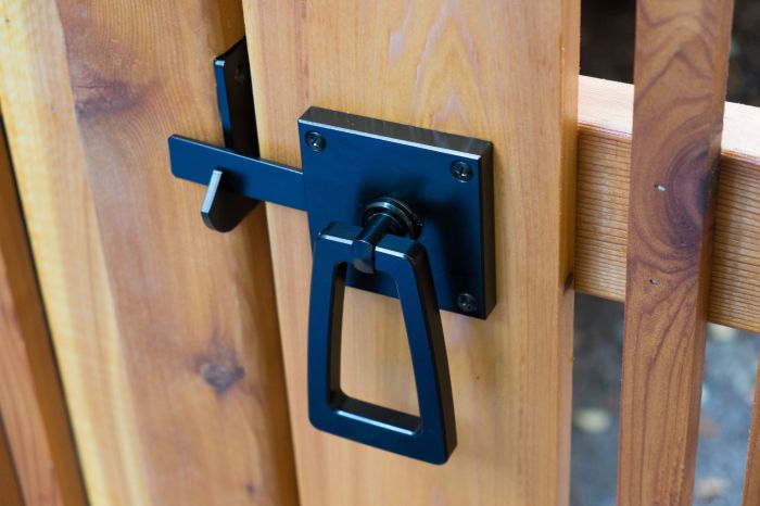 Gate latches for wooden gates