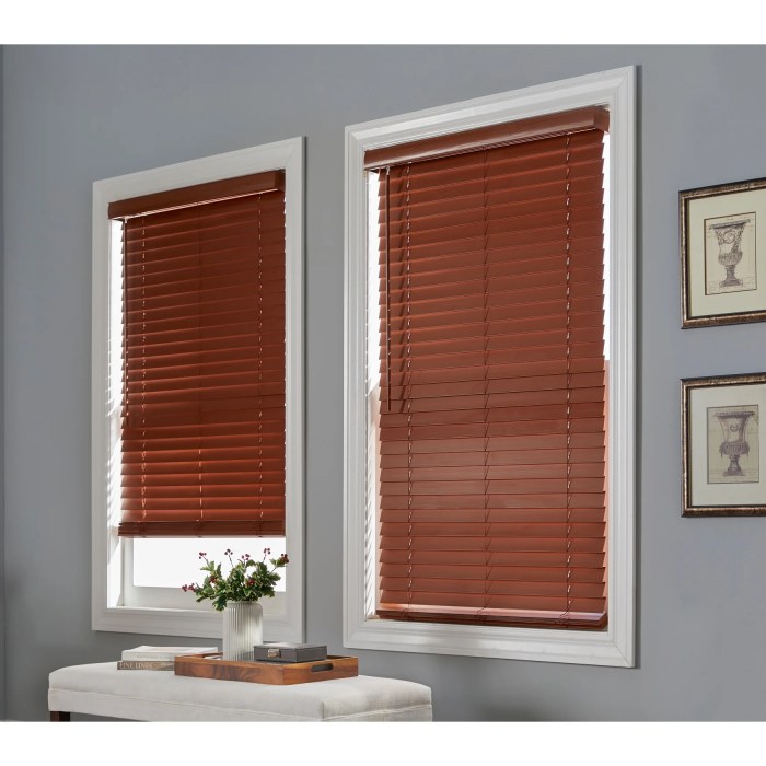 Inexpensive faux wood blinds