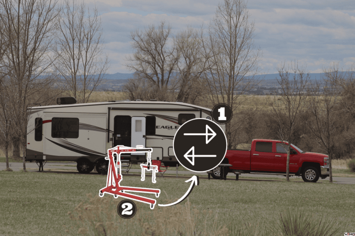 How to safely lift a 5th wheel camper