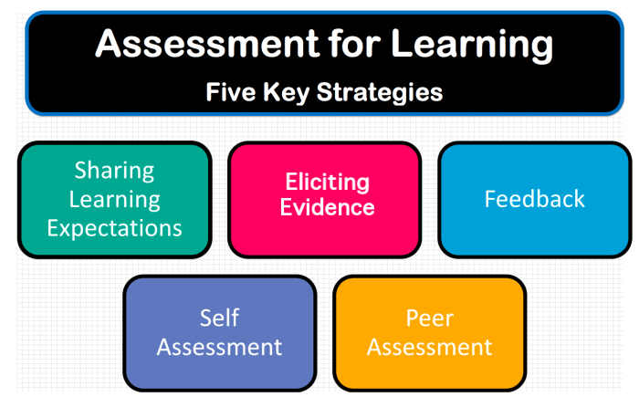 Assessment learning strategies diagram feedback site use element reflected navigation above links each