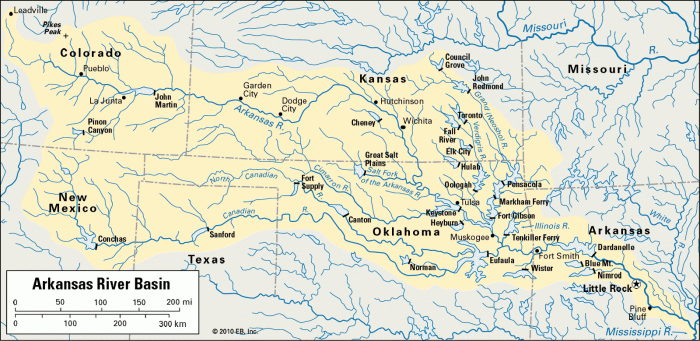 Arkansas river map