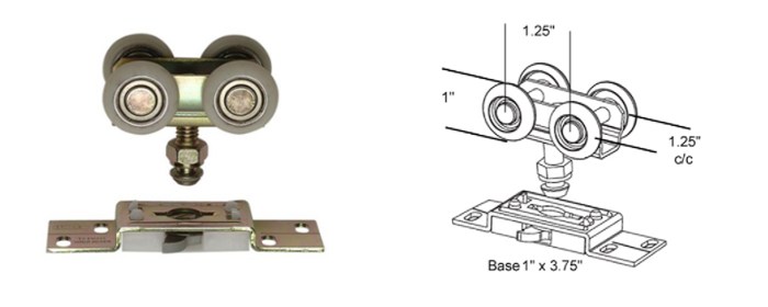 Rollers roller door pocket sliding replacement track wheel dimensions stanley national nylon doors hangingdoorhardware pocketdoors