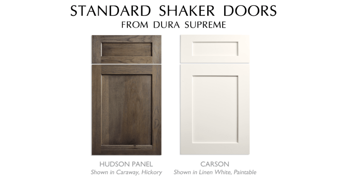 Two panel shaker door