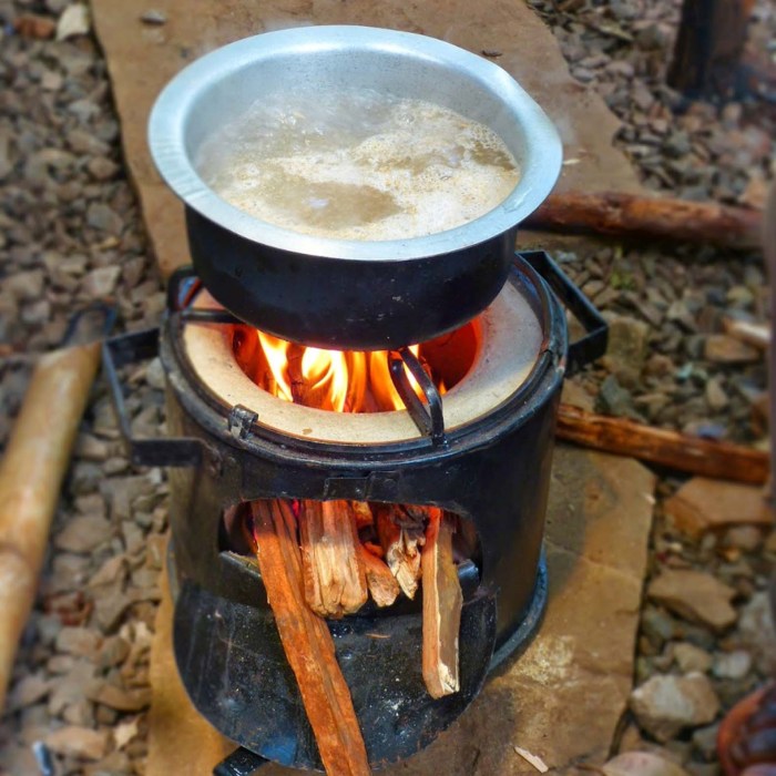 Outdoor stove wood