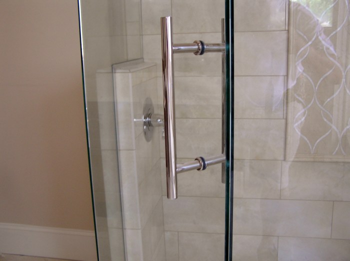 Stainless steel skyline shower door pull handles