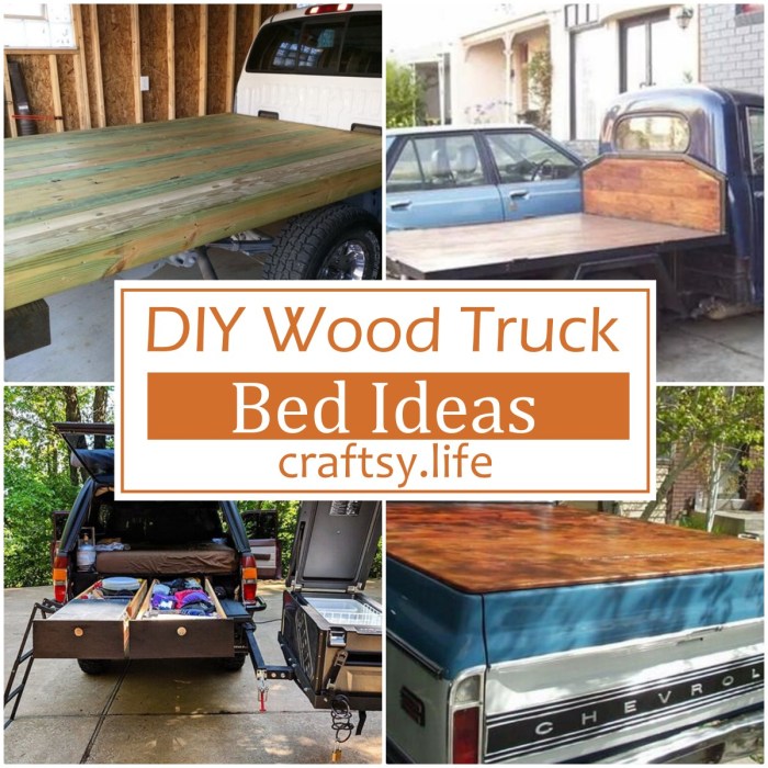 Decking wood truck bed