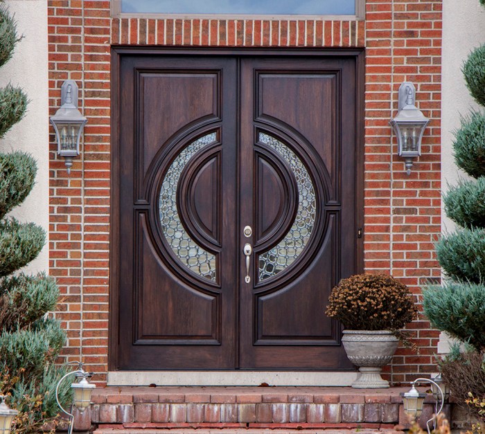 Modern double front doors