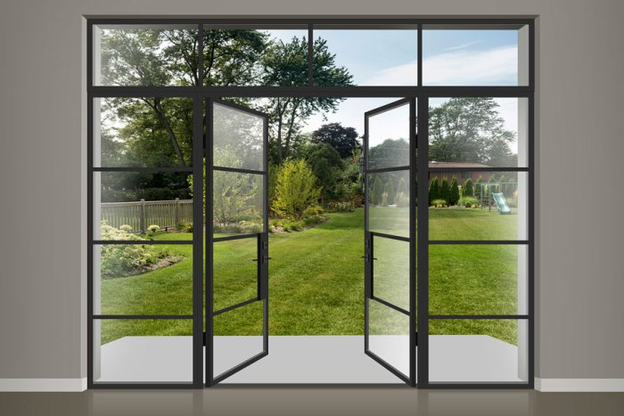 Double glass doors